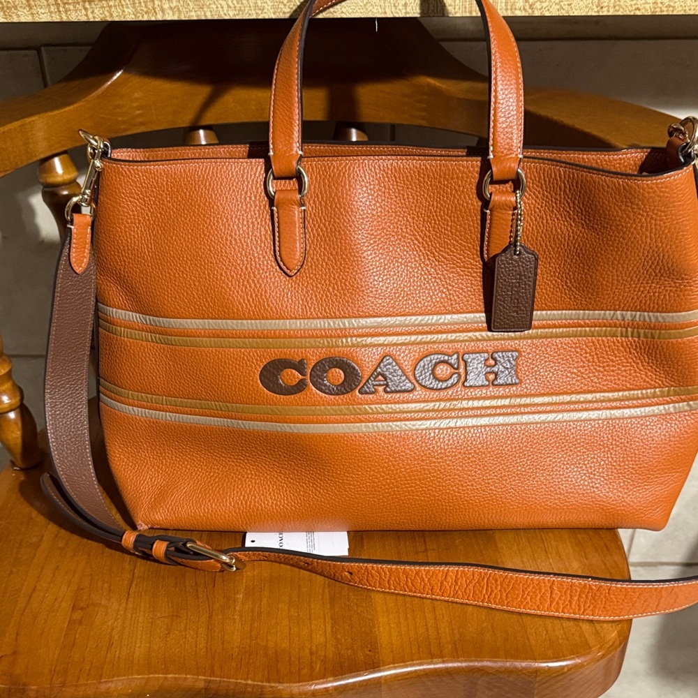 Coach  Brown Leather Messenger Bag